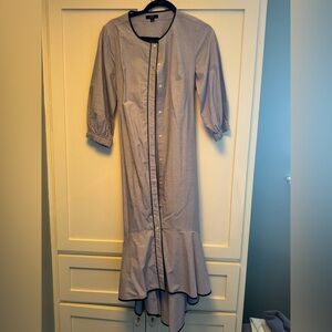 Jcrew blue high/low midi dress